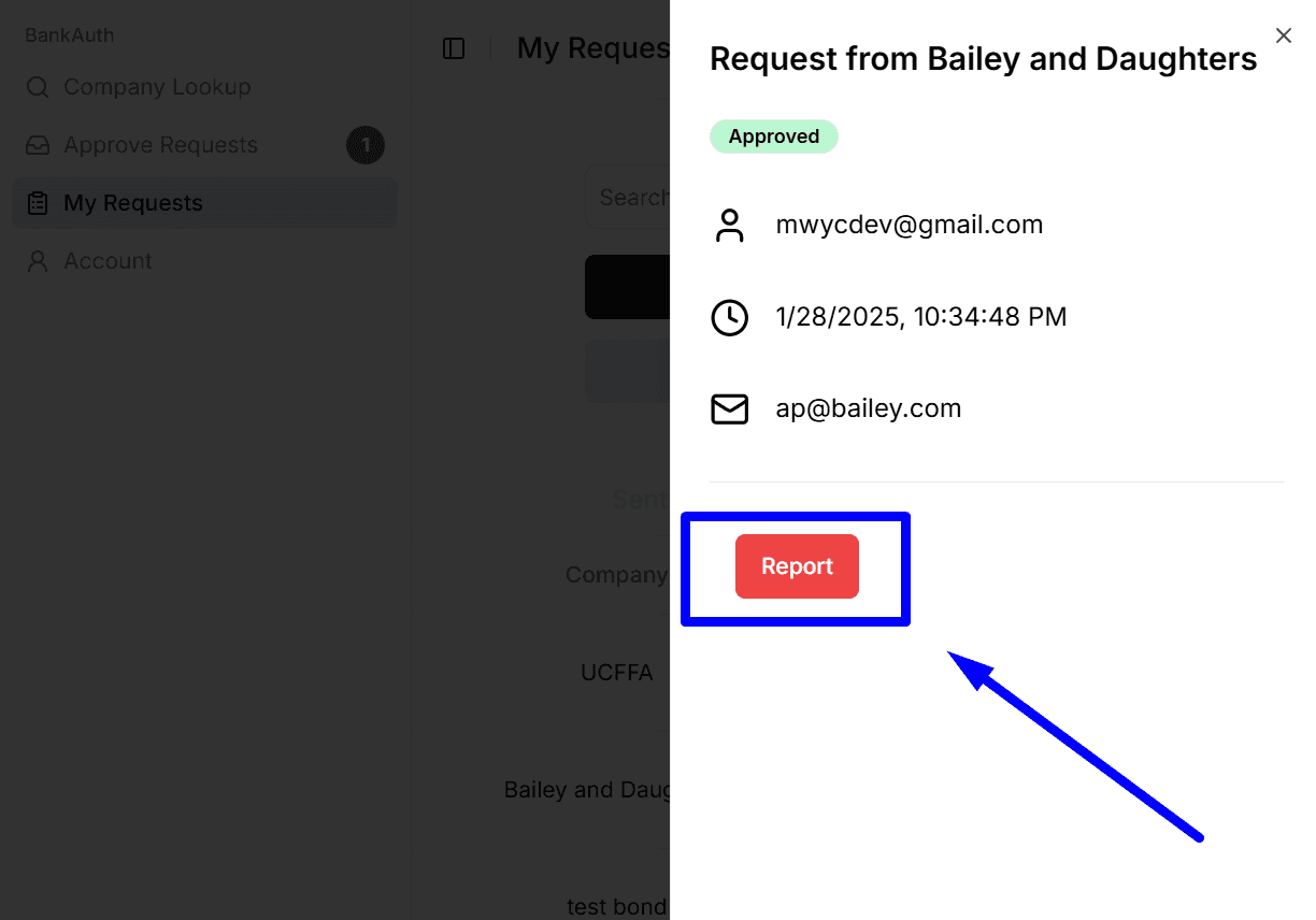 Received Request Sheet